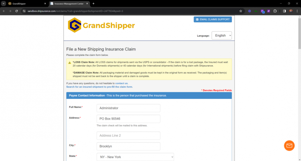 Shipsurance Modal 4